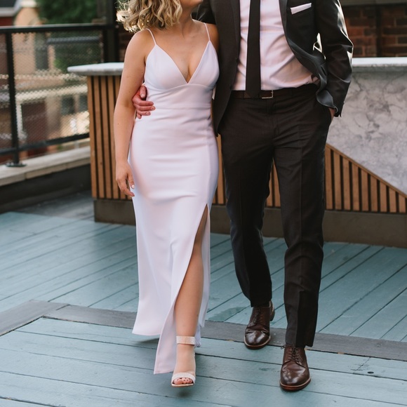 Wedding Dress - Kensington Bridal Dress with Slit and Boning - Picture 1 of 11